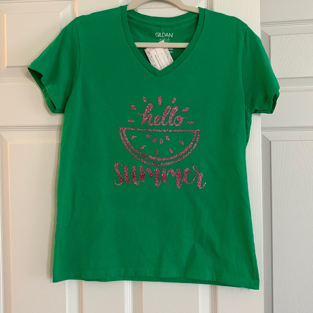 Handmade Hello summer t-shirt